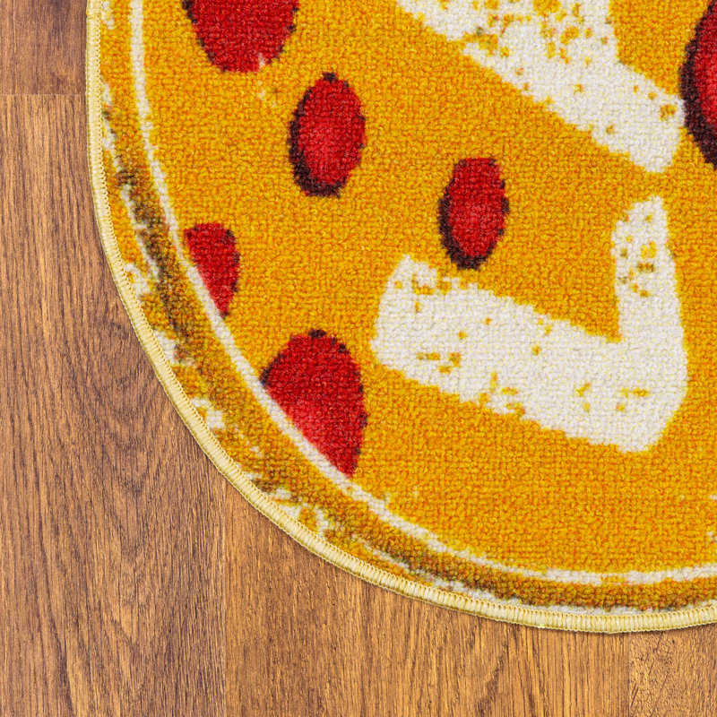 Non-Slip Rubber Back Laundry Room Runner Rug, Yellow/Red