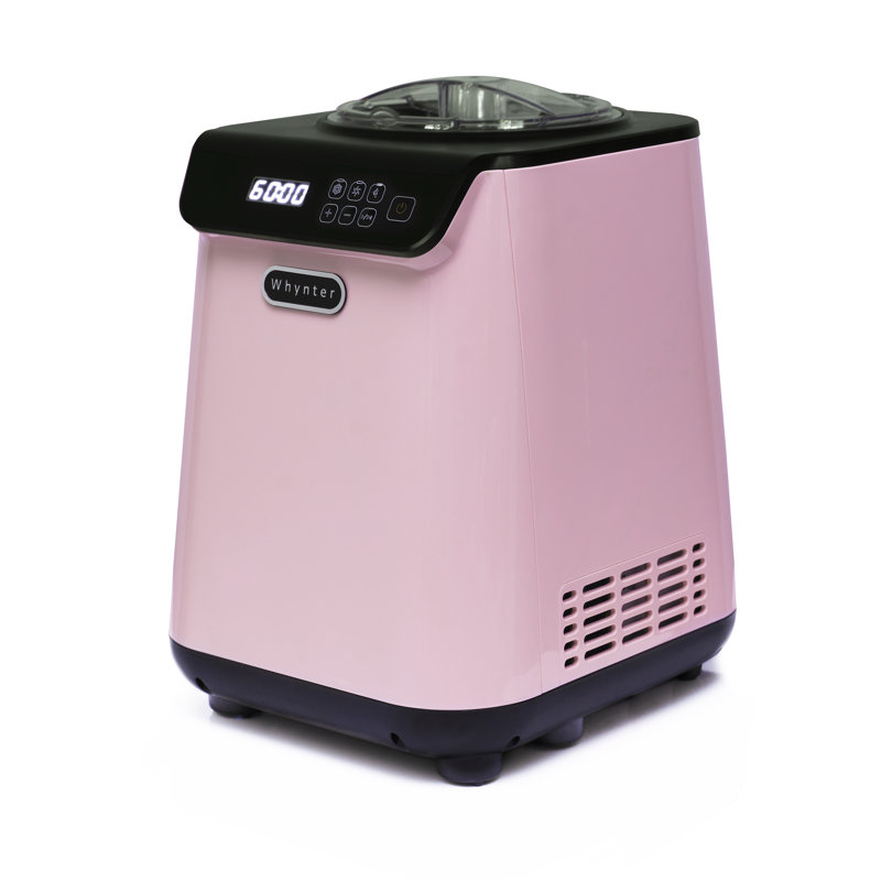 Sorbetière compacte automatique 1,28 pte avec cuve en acier inoxydable Whynter Icm-128Ws, Rose
