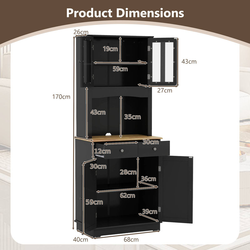 170cm Kitchen Pantry