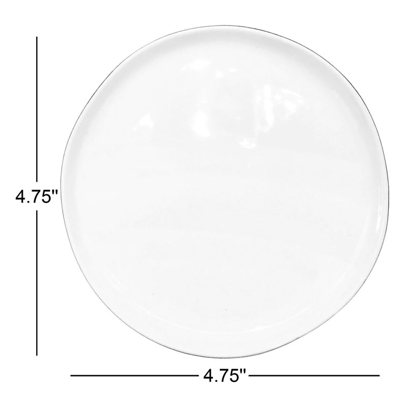 Canvas Home Abbesses Colored Rim Porcelain Appetizer Plate, Blue