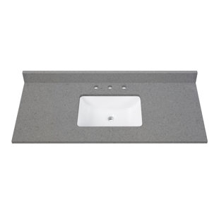 49 po Comptoir en quartz avec lavabo rectangulaire Lotte Radianz