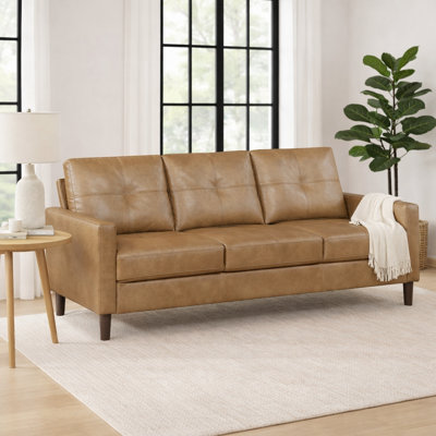 Almanza 75"W Vegan Leather Sofa