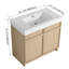 Freestanding Bathroom Vanity With Resin Sink & 2 Soft-Close Cabinet Doors-532573594