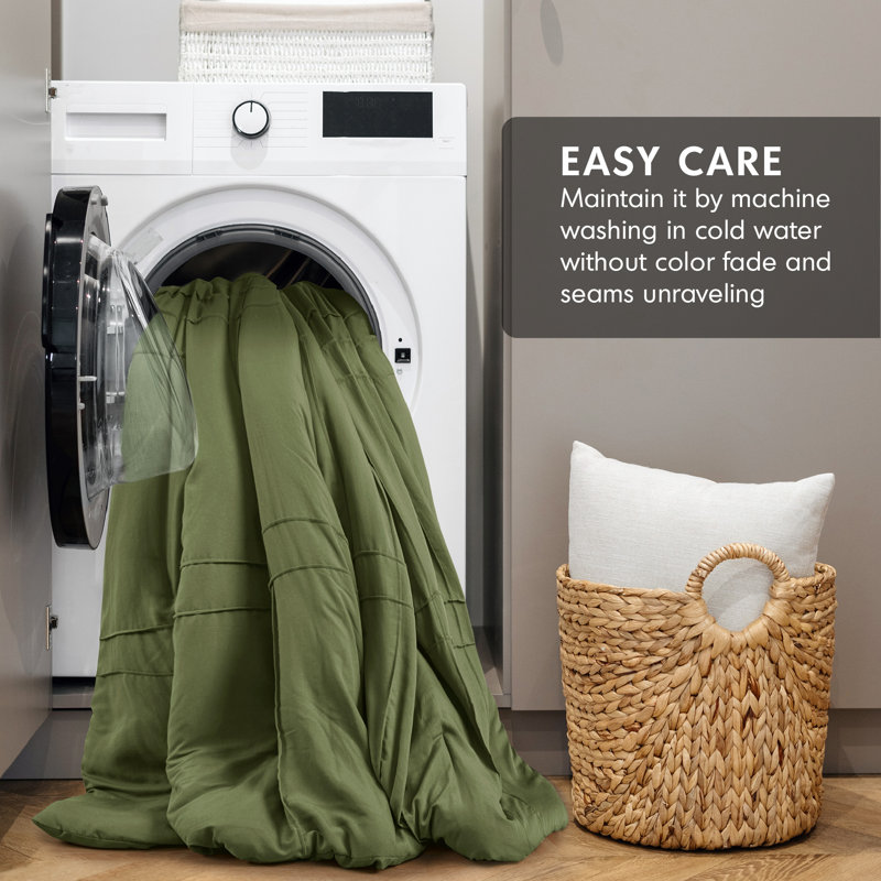 Harris Soft Washed Pinch Pleated Duvet Cover Set, Twin/Twin XL Duvet Cover + 1 Standard Sham, White