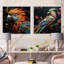 Ensemble de 2 oiseaux oiseaux expressionnistes-1429027753-1429027755
