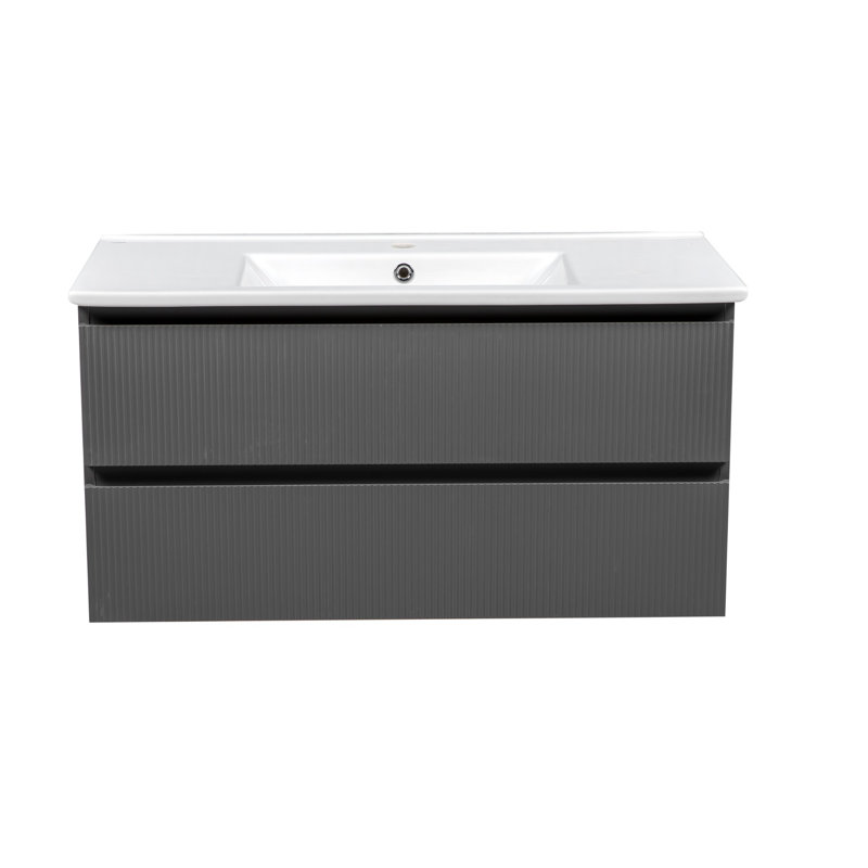 Ensemble de meuble-lavabo simple mural 40 "avec miroir Carlota