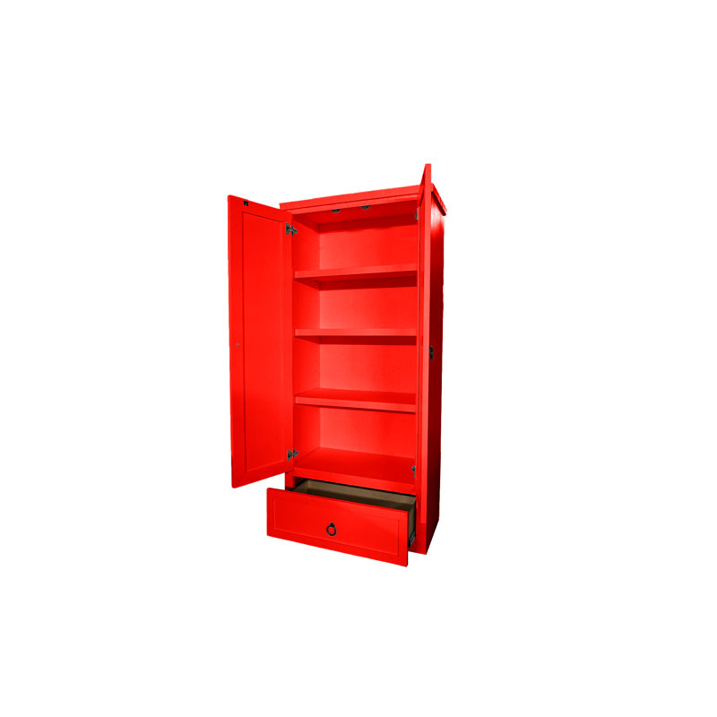Garde-manger de 72 po Alexianna, Rouge de Falun, H 72 po x l 38 po x P 17 po