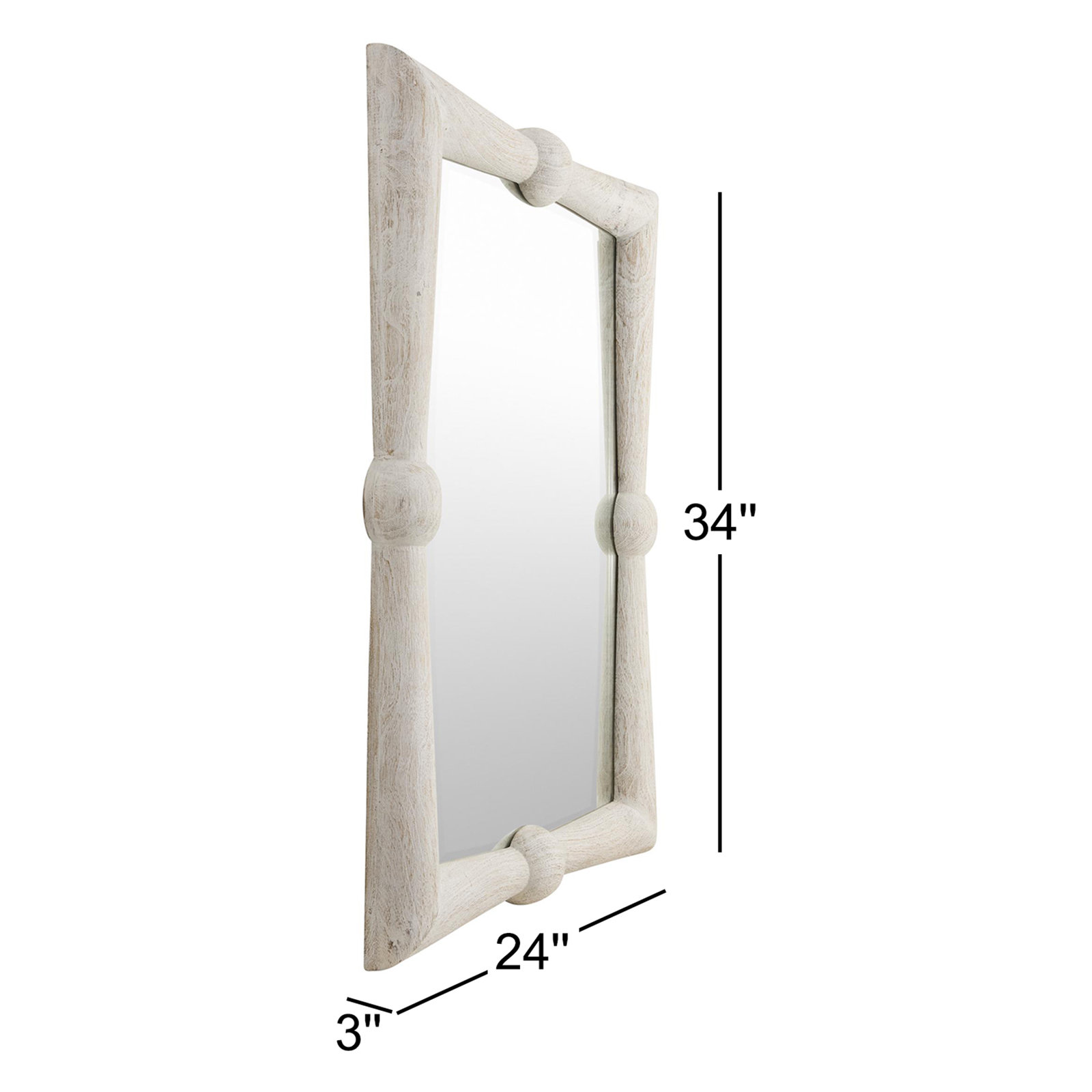 Branka Accent Mirror, 34" x 24", White