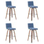 Tabouret de bar et de comptoir pivotant en bois Biance - ensemble de 4-1605513014-1605513009-1605513008