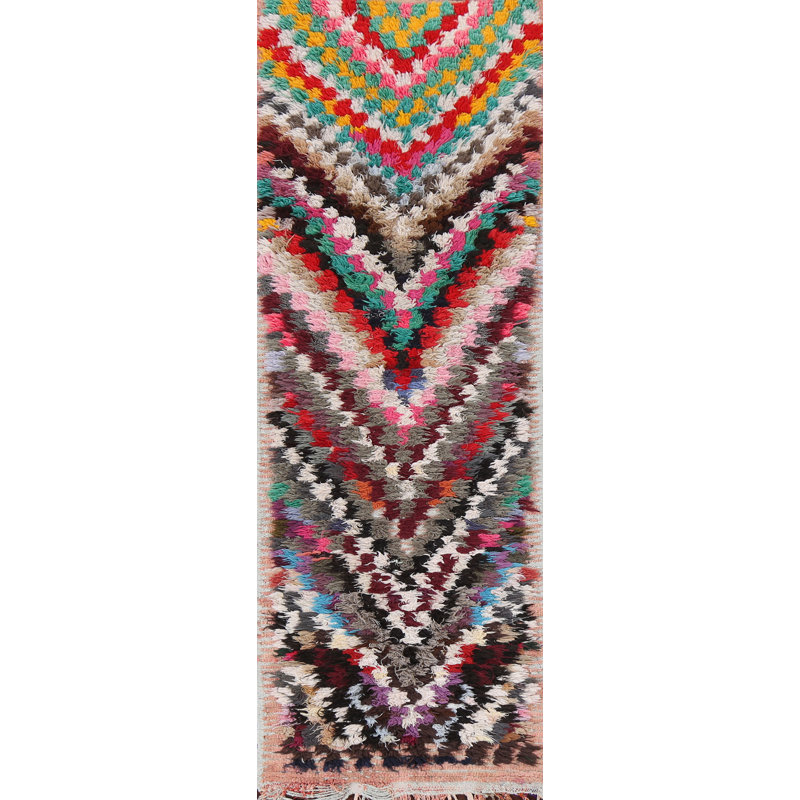 One-of-a-Kind 1'11" X 6'4" Runner Wool Area Rug in Multicolor