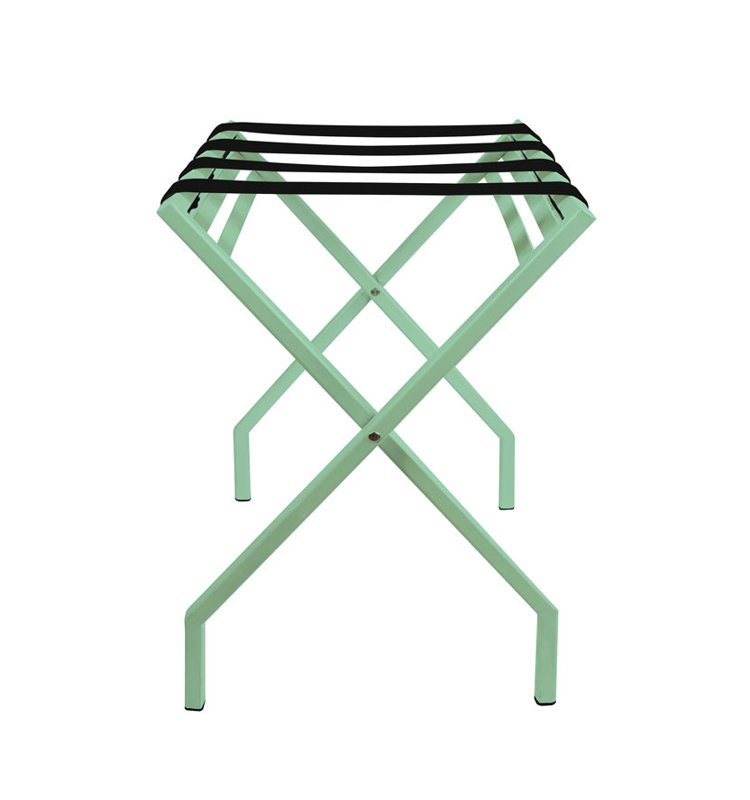 Folding Steel Luggage Rack, Mint/Black