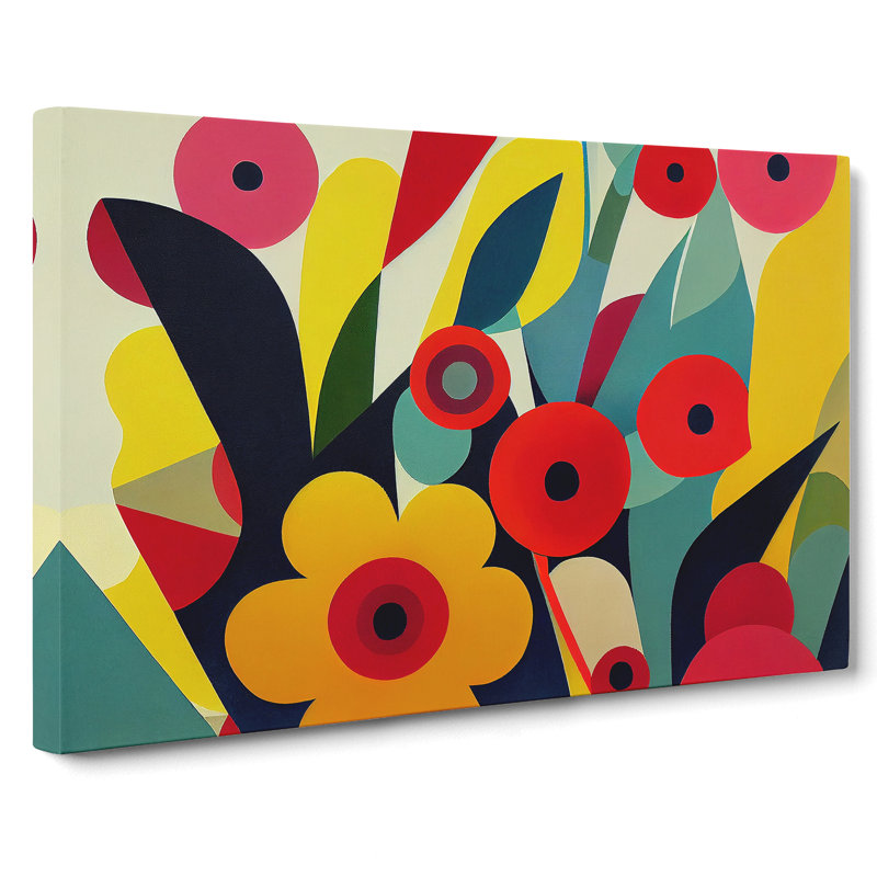 Amazing Abstract Flowers - Wrapped Canvas, 35cm H x 50cm W x 3cm D