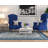 Emanuel Traditional Machine Woven Flatweave Cream and Blue Area Rug with Non Skid Backing-31943120