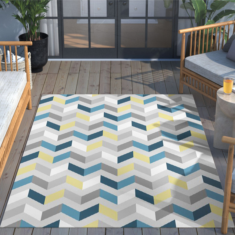 Floral Indoor / Outdoor Area Rug, Rectangle 120 x 160cm