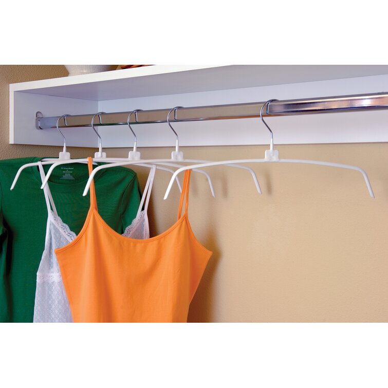 Rebrilliant Rubberized Ultra Thin Metal Non-Slip Hanger (Set of 100), White