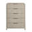 Croskey Contemporary 5-Drawer Wood Chest, Light Gray
