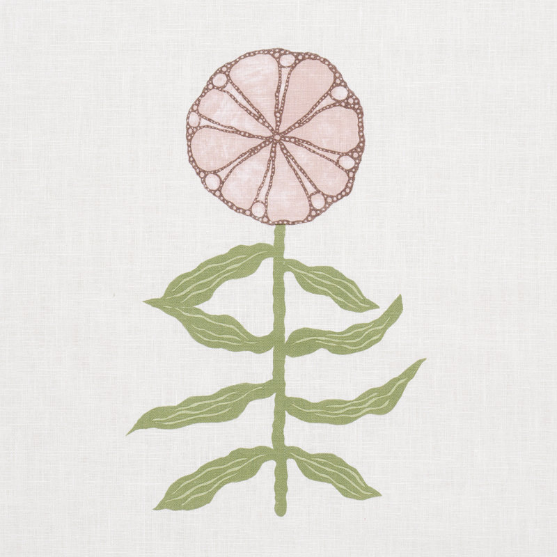 Schumacher x Marian Mcevoy Pretty Petals Fabric, Blush
