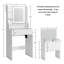 Ensemble de coiffeuse avec tabouret Herdon -1928634038