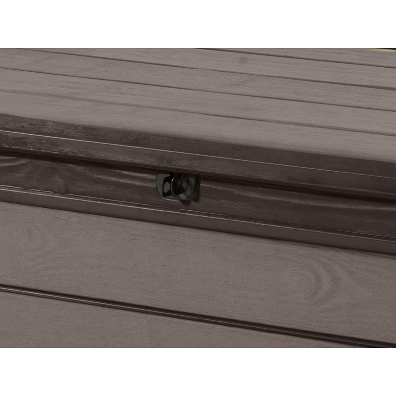 Keter Brown Lockable Plastic Wicker Outdoor Deck Box