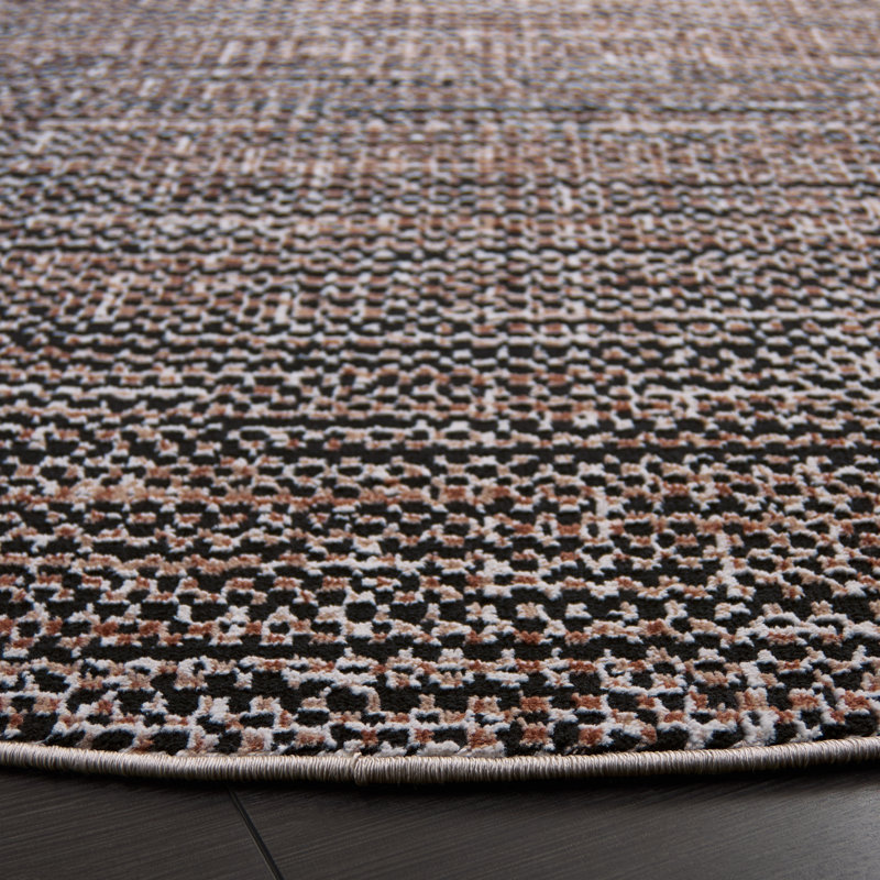 Mila 226 Performance No Pattern Rug, Round 6'7"