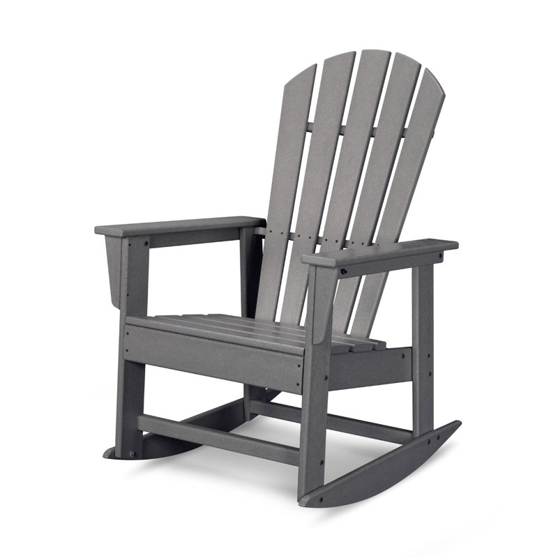 POLYWOOD South Beach Rocking Chair, Slate Gray