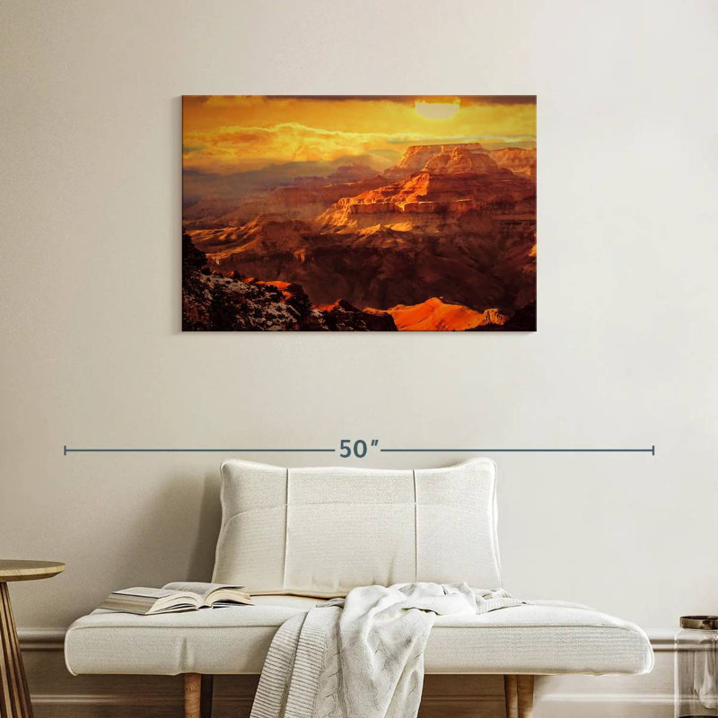 Alvord Breathtaking Canyon Sunset, 24" H x 36" W
