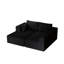 Canapé modulaire en L 108,3 po - Canapé en velours côtelé avec méridienne (noir)-1110461978