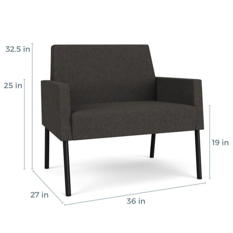Fauteuil de réception Mystic, Noir, noir, noir, noir, Bleu fumé Archetype