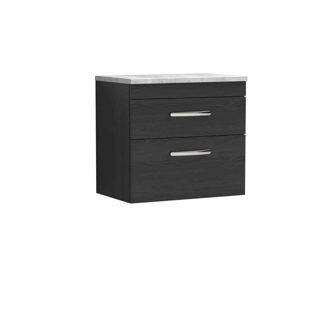 600Mm Wall Hung Vanity With Grey Worktop