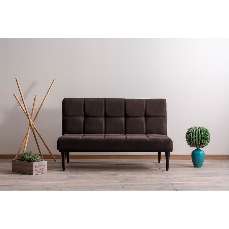 Canapé-lit rembourré 57,5 po, Polyester à 100 % de couleur brune