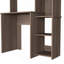 Bureau Aramis, cinq tablettes, deux tablettes supérieures, chêne fumé-1245032336