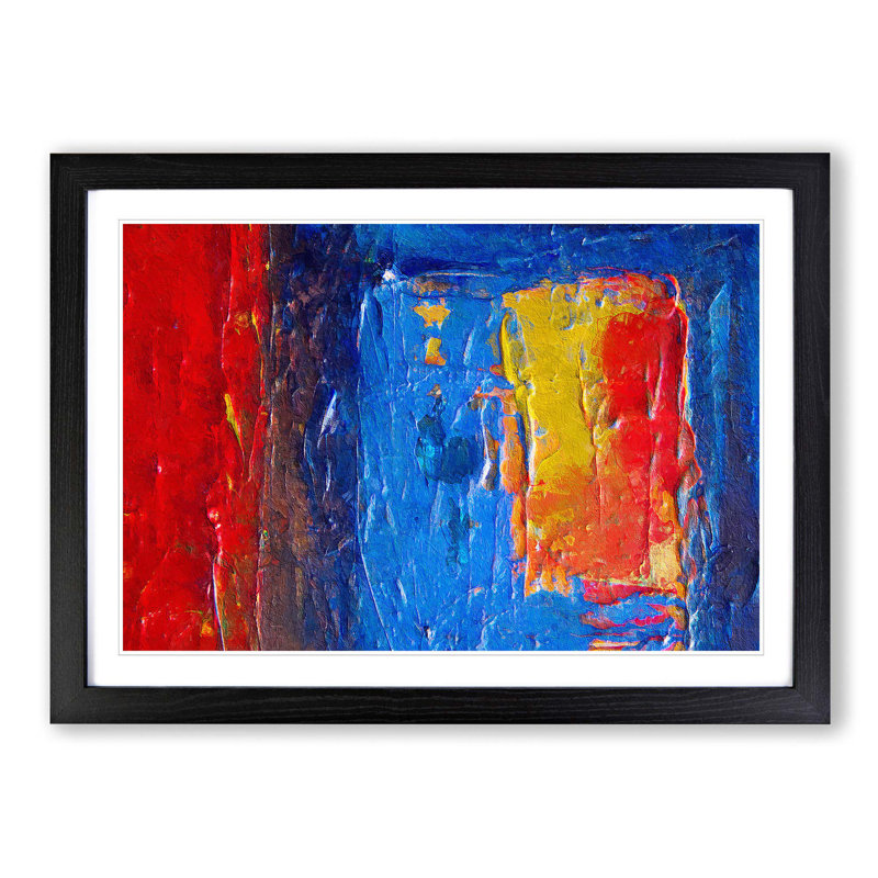 Abstract Vol.415 by S.Johnson - Single Picture Frame Painting, Black Framed, 45cm H x 63cm W x 2cm D