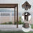 Solar Light Pergola Full Aluminum Frame with Adjustable Roof Louvered Pergola-108420904