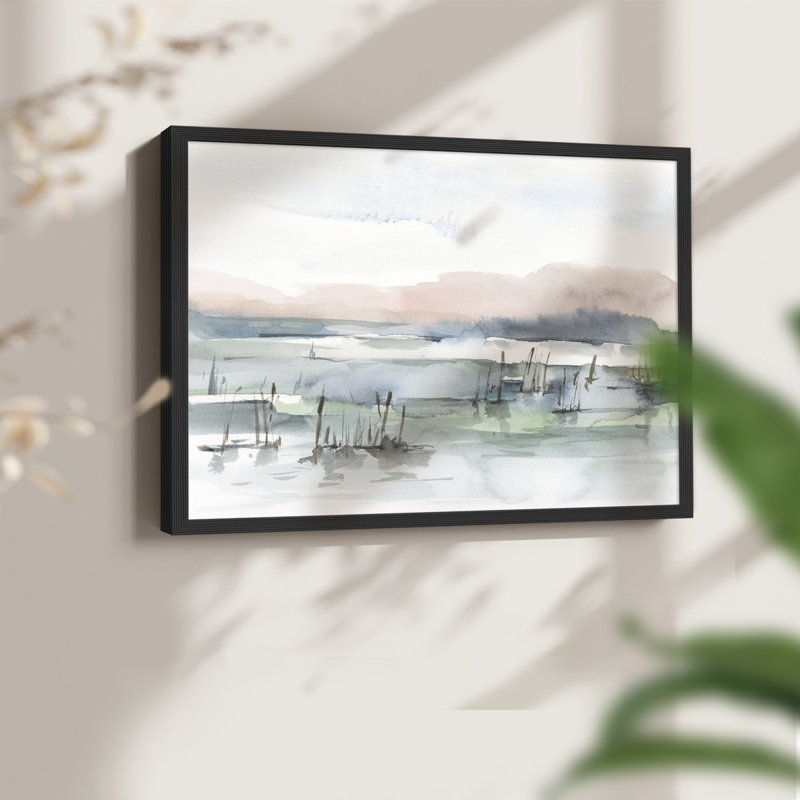 Marsh Cattails I - Reproduction encadrée - Restickable