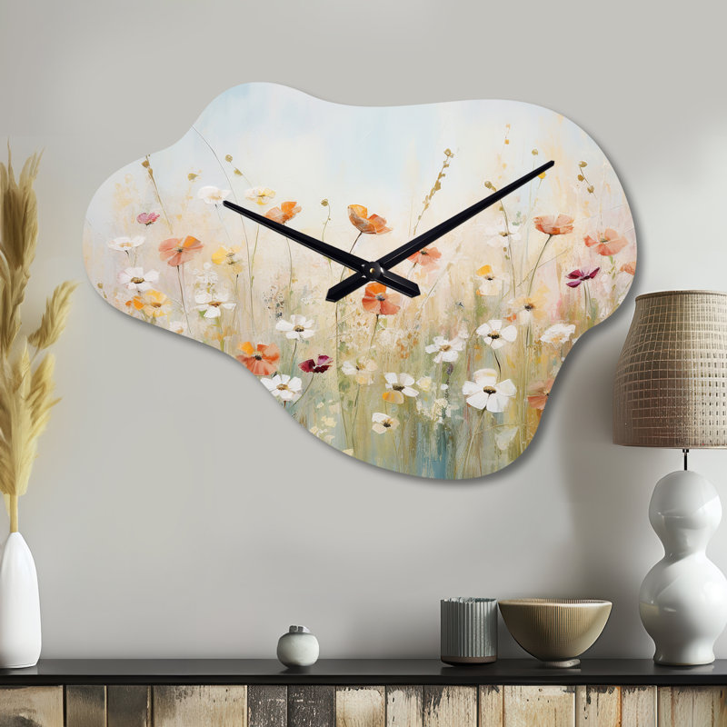 Jarnigan - Horloge murale corail en forme de nuage - forme unique, Petit