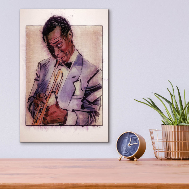 «Jazz Man» par TM Borenstein, art mural en verre acrylique, H 16 po x l 12 po x P 0,13 po