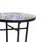 French Side Table With Ceramic Tile And Matte Black Metal Frame Colorful Patio Feature Steel Construction