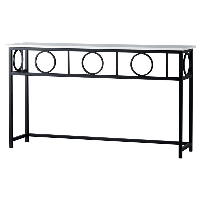 Console Hampton, Marbre de Carrare, Dos plat