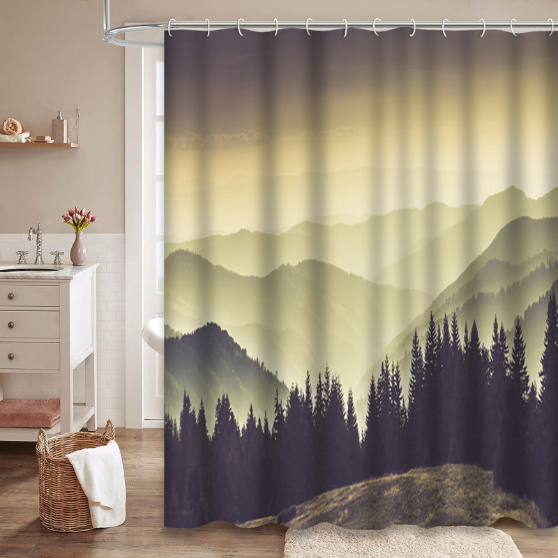 Rideau de douche Misty Mountain Hills, L 72 po x l 72 po