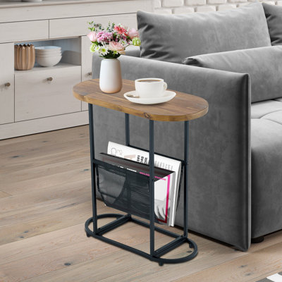 Jusquiame 21.2'' Solid Wood Top Console Table