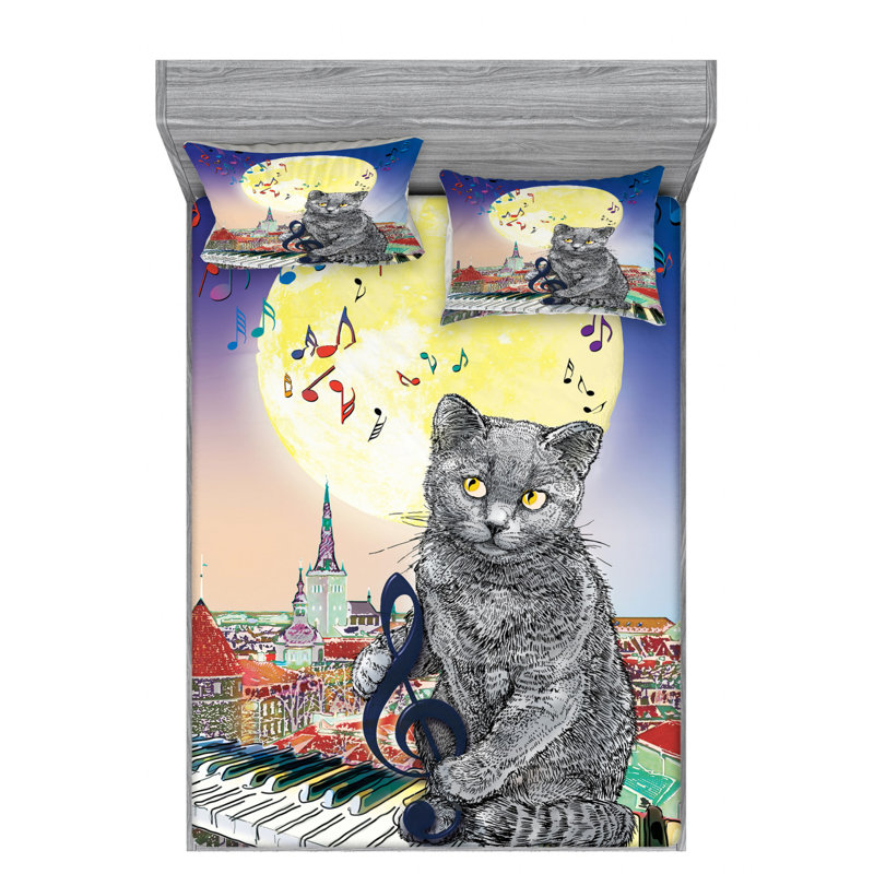 Microfiber Sheet Set, Queen Sheet Set with Fitted Sheet