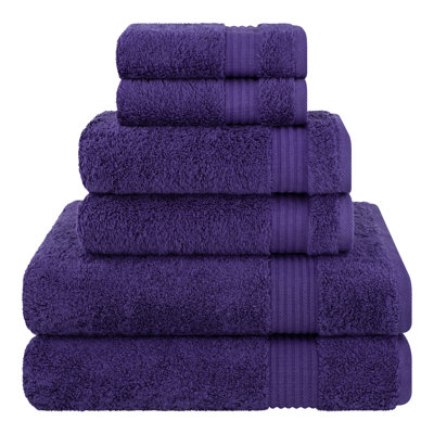Ensemble de serviettes de bain luxueuses 100% coton turque 6 pièces, très doux et absorbant