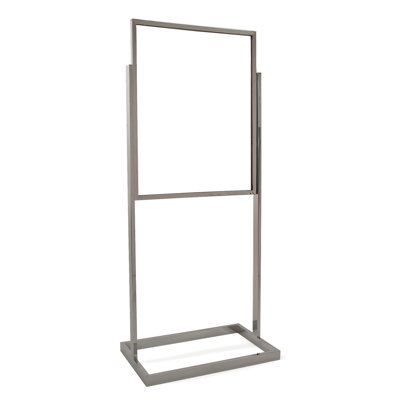Bulletin Sign Holder with Rectangular Tubing Base