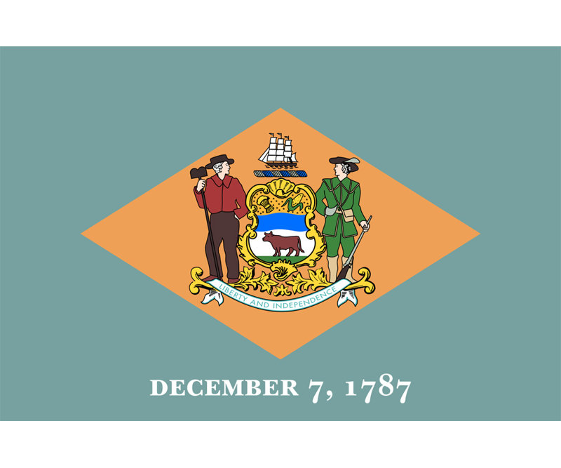 Delaware State, 12" H x 18" W