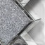 Mirrored Glass Console Table with Crushed Diamond Inlay