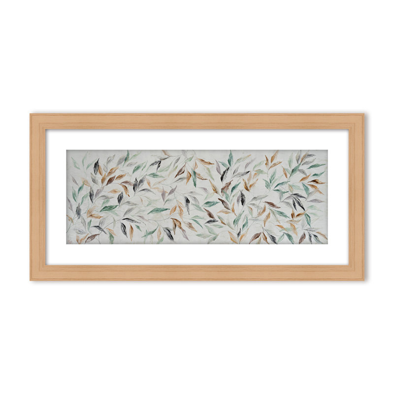 Nature Inspired "Kaleidoscope Fall" Canvas Wall Art By , 8" H x 16" W, Framed Print, Brown