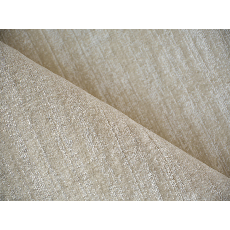 Martelli Hand Loomed Silky Nylon Solid Color Area Rug in Light Beige, Rectangle 10' x 14'
