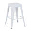 Tabouret à hauteur de comptoir 24 po, ensemble de 2 tabourets de bar en métal sans dossier, non empilable, amovible et facile à assembler, permettant d'économiser de l'espace pour un îlot de cuisine / bar / café / salle à manger (blanc)-132287421-132287426