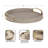 Round Vegan Leather Tray with Handles-1811775171