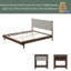 Ensemble de base de lit moderne avec 2 tables de chevet, lit plateforme en bois avec tête de lit et tables de chevet assorties pour la chambre à coucher-1811836467-1811836468
